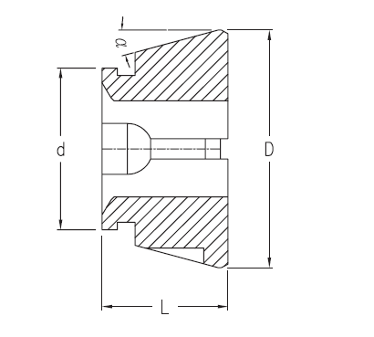 Резино-металлическая токарная цанга SS42 тип BZI
