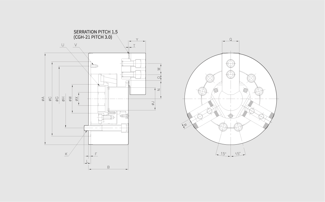 CGH-06 Чертеж серии патрона
